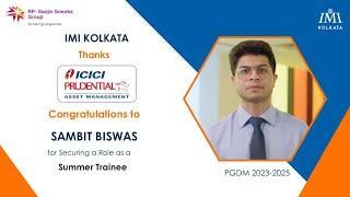 Internship Experience: A Learning Journey at ICICI Prudential: Sambit Biswas