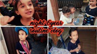 how to spend 6year girl night routine//night  routine with 6year girl/6year girl night routine vlog