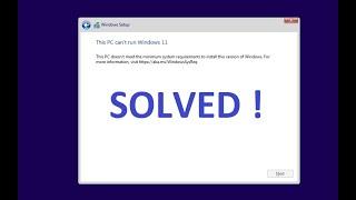 this pc can't run windows 11... Solved