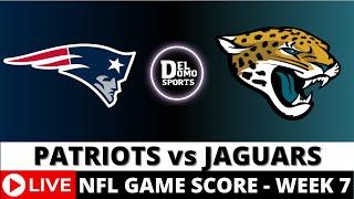 NEW ENGLAND PATRIOTS VS JACKSONVILLE JAGUARS LIVE  NFL Game Score Play-by-Play Week 7 -OCT 20, 2024