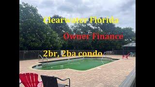 Clearwater Florida 2br, 2ba condo close to beaches with owner financing