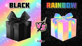 4k CHOOSE YOUR GIFT!  RAINBOW VS BLACK!   Anna Gold 
