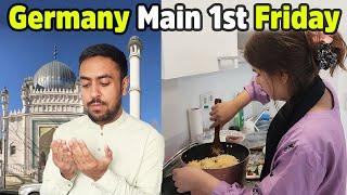 First Jummah ki Namaz Germany ki Masjid me | Grocery Cooking and Walk time ‍️
