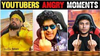 TOP 5 YOUTUBERS ANGRY MOMENT OF FF- Gyan Gaming angry, Raistar Angry, Total Gaming Angry