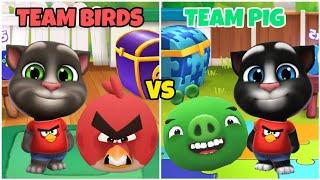 My Talking Tom 2 Joins the Battle: Angry Birds vs Pigs! Who Will Win? #talkingtom