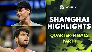 Alcaraz vs Machac, Sinner vs Medvedev Feature | Shanghai 2024 Quarter-Final Highlights Part 1