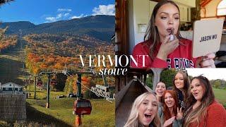 FALL VLOG  get ready with me in vermont, stowe fall foliage, best food spots, cozy girls trip!