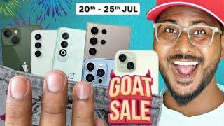 Flipkart Goat sale & Amazon Prime Day Sale Price of iPhone 13 ,14, samsung s23 fe Oneplus nord ce 4