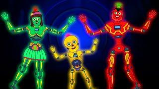 Skeleton Robot Finger Family Song | Halloween Dance Songs by @Teehe@TeeHeeTown on @hooplakidz