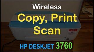 How to COPY, PRINT & SCAN with HP Deskjet 3760 all-in-one Printer review?