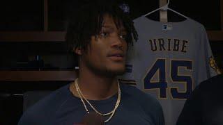 Abner Uribe says Adames told him to go after it on mound