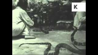 1940s Burma, Girl Snake Charmer, Myanmar Archive Footage