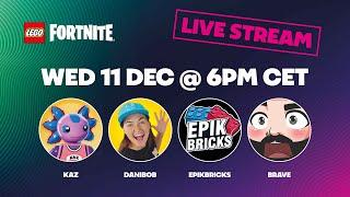 LEGO Fortnite Livestream: New Content Drop Playthrough with Kaz, Epikbricks, Brave, and Danibob!