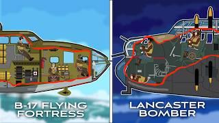 B-17 Flying Fortress gegen Lancaster-Bomber