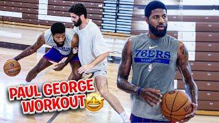 76ers Paul George NBA Workout with AJ Johnson