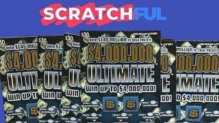 PROFIT AGAIN!!!Michigan Lottery $30 $4 Mil Ultimate Book And Playing Live On Scratchful.com!