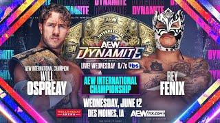 Will Ospreay Vs Rey Fenix - AEW International Championship - Dynamite 6/12/24 - Highlights.