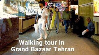 Iran - Walking tour in Grand Bazaar Tehran 4k