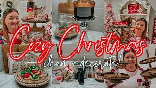 NEW 2022 COZY CHRISTMAS DECORATE WITH ME | DECORATE FOR CHRISTMAS | CHRISTMAS DECORATIONS 2022