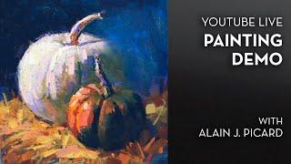 LIVE PAINTING DEMO - Pumpkin Still Life