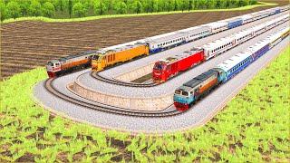 Trains vs Rotating Railroad Track #1 | Trainz Simulator 2019 | Trainz Railfans IN