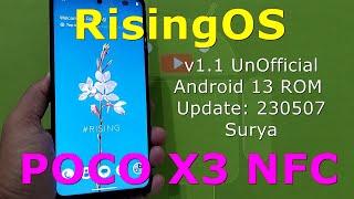 RisingOS v1.1 UnOfficial for Poco X3 Android 13 ROM Update: 230507