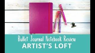 Artist's Loft - bullet journal review + pen test