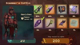 DEMON LEVEL 10 + OPENING SCAMMER'S COFFINS Using My F2P Resources (Day R Survival)