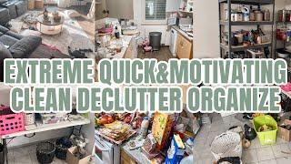 QUICK TWO DAY CLEAN DECLUTTER AND ORGANIZE WITH ME | EXTREME CLEANING MOTIVATION |2022 CLEAN WITH ME