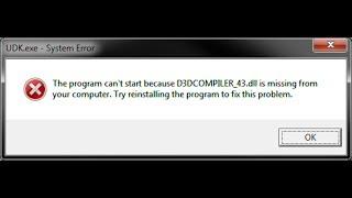 Ako opraviť D3DCOMPILER_43 dll / How to fix D3DCOMPILER_43 dll