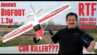 Arrow - Bigfoot RTF - 1.3m - Unbox, Build, Radio Setup, & Maiden Flight