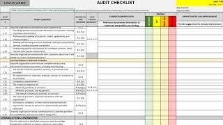 ISO 9001 Audit Checklist