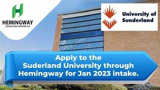 Apply To The University of Sunderland Through Hemingway | #ukstudy #ukuniversities #unitedkingdom