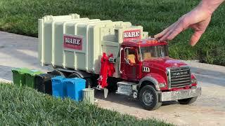 Toy Garbage Trucks in Action!