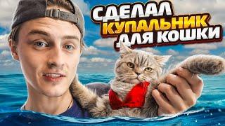 СДЕЛАЛ КУПАЛЬНИК ДЛЯ КОШКИ!?