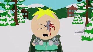 Butters gets a Ninja Star in the eye, from Kenny - South Park