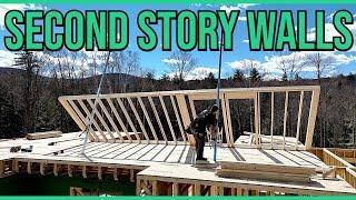 Framing Second Story Walls; Preparing for Roof Trusses