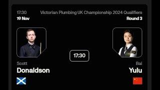 Victorian Plumbing UK Championship 2024 Qualifiers (Round 3) - Scott Donaldson VS Bai Yulu (Part 2)