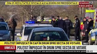 Politist impuscat in cap in drum spre sectia de votare