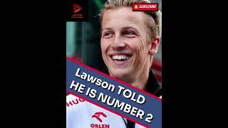 Lawson TOLD HE IS NUMBER 2  #f1 #formula1