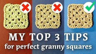 My TOP 3 crochet tips to make granny squares better ️ Right-hand ️ #crochet #tips #grannysquares