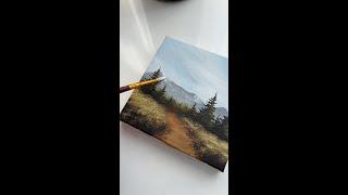 Mini Acrylic Painting for Beginners! | Ahmad Art Academy is now open! #shorts