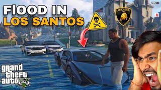 SAVING FRANKILIN FROM HUGE FLOOD IN LOS SANTOS FT. @TechnoGamerzOfficial || GTAV || LAMBORGHINI