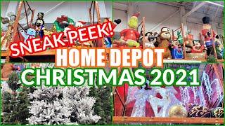 HOME DEPOT CHRISTMAS 2021 SHOP WITH ME! CHRISTMAS INFLATABLES TREES DECOR ORNAMENTS SNEAK PEEK!