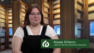 College of DuPage Creative Writing Certificate alum - Alyssa DiVarco