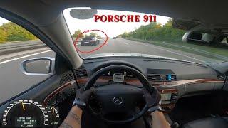 Mercedes Benz S55 AMG POV Drive on Autobahn in Germany No Top Speed 4K