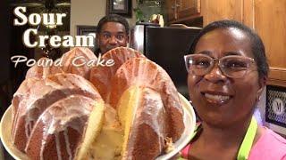 Sour Cream Pound Cake | Classic | Bring This Cake To Family & Friends Day At Church | #PoundCake