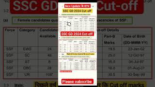 SSC GD 2024️Cut-off 2024 पिछले वर्ष के आधर पर इस बार कि Cut off marks जल्दी देखो #shorts #cutoff