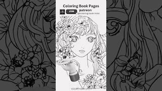 Coloring book #beautiful #coloringbooks #drawing #coloringpages #animegirl