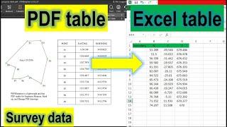 how to export table from pdf to excel